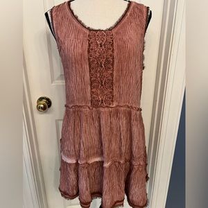 Small ALine shirt with flare Dusty Rose. Worn lightly